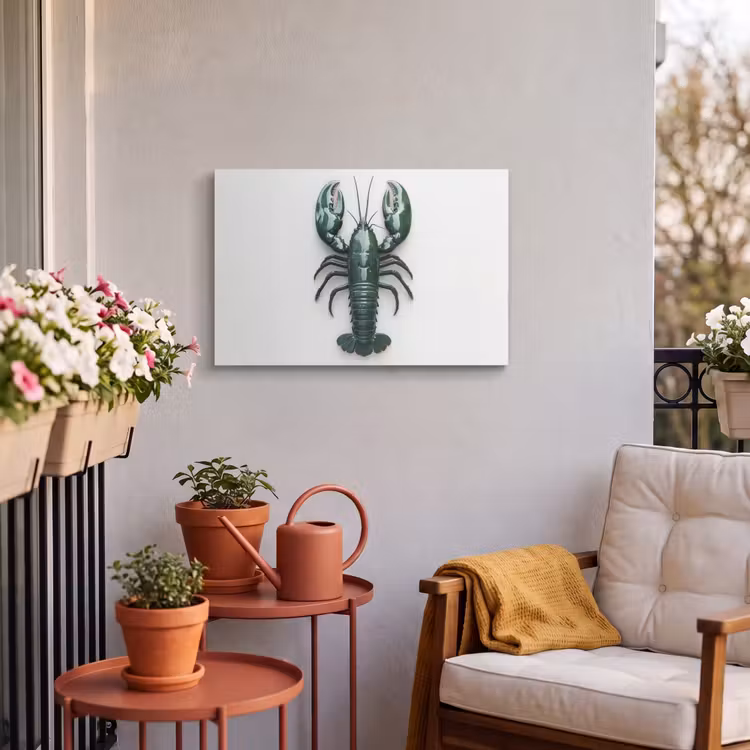 Buiten canvas - Kreeft - Glossier - Groen - Wit — 3