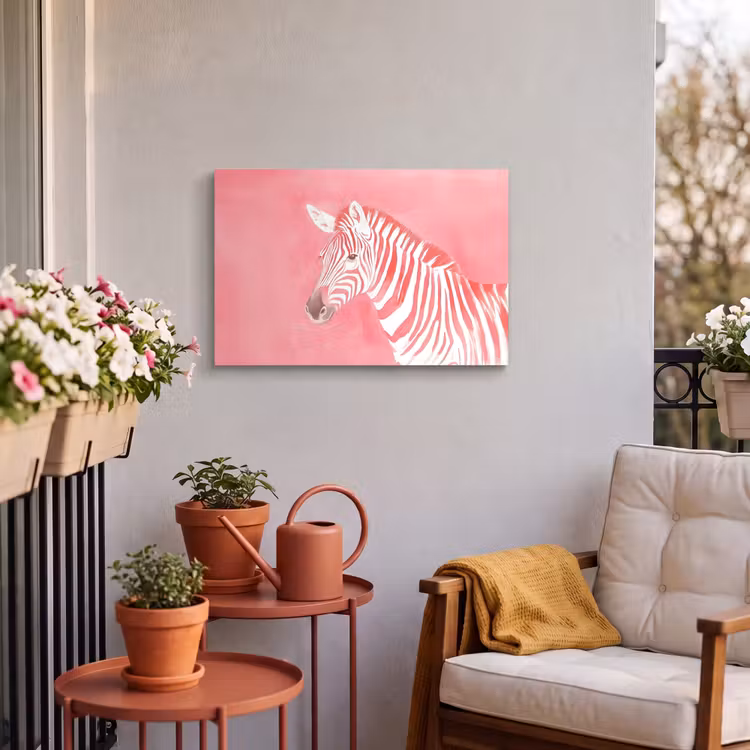 Buiten canvas - Zebra - Pink - Verf — 3