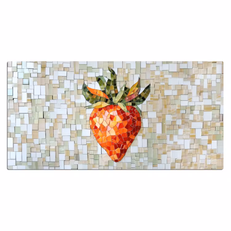 Bureau onderlegger - Aardbei - Rood - Mozaïek - Fruit — 1