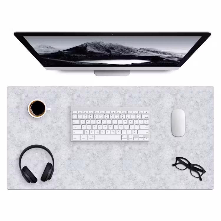 Bureau onderlegger - Grijs - Terrazzo-effect - Beton — 4