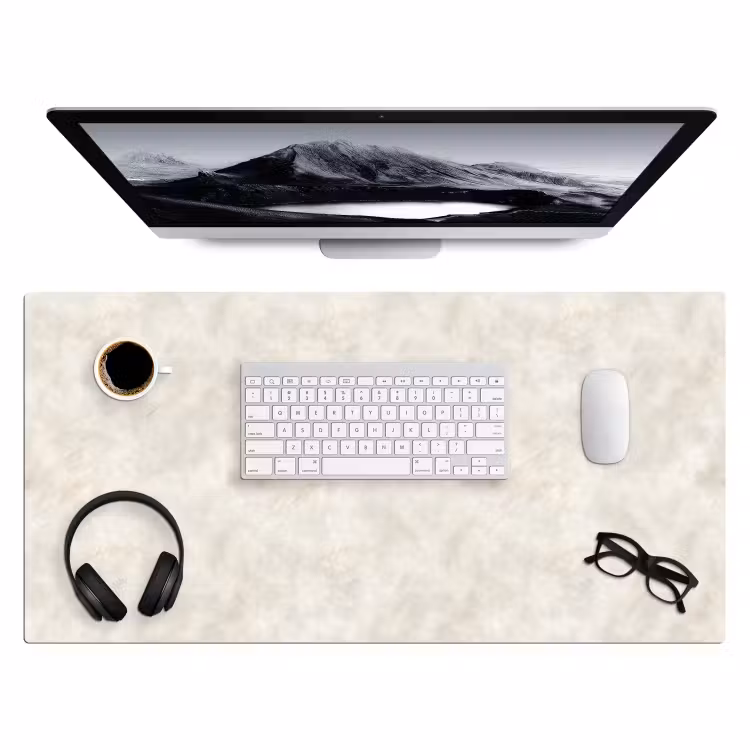 Bureau onderlegger - Crèmebeige - Marmer - Aders — 4