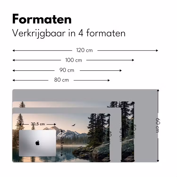 Bureau onderlegger - Bergen - Water - Bomen — 8