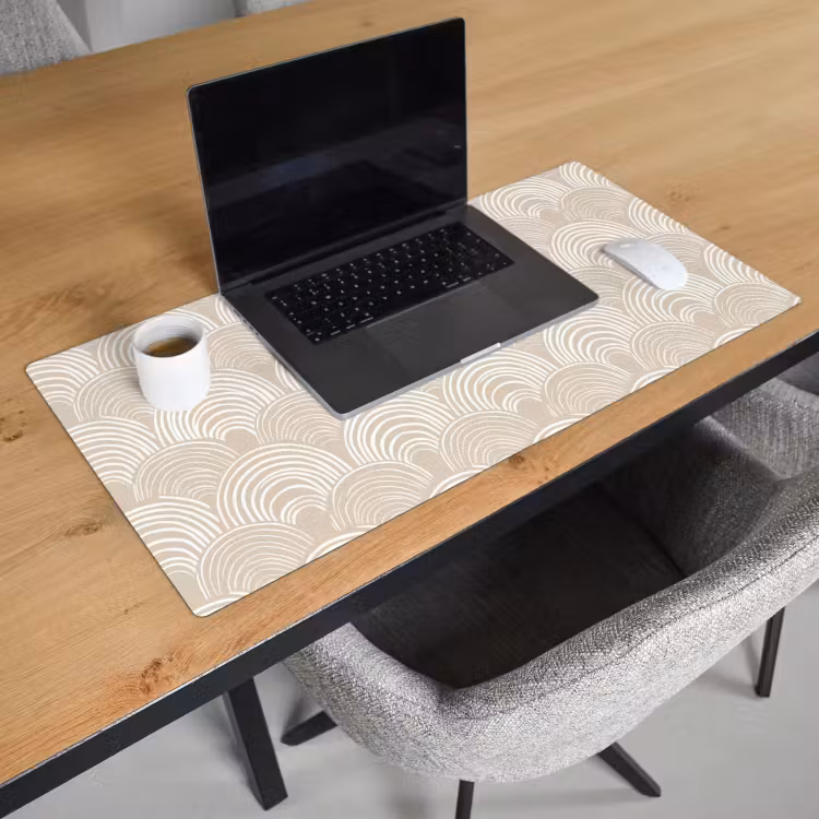Bureau onderlegger - Golven - Structuur - Beige — 3