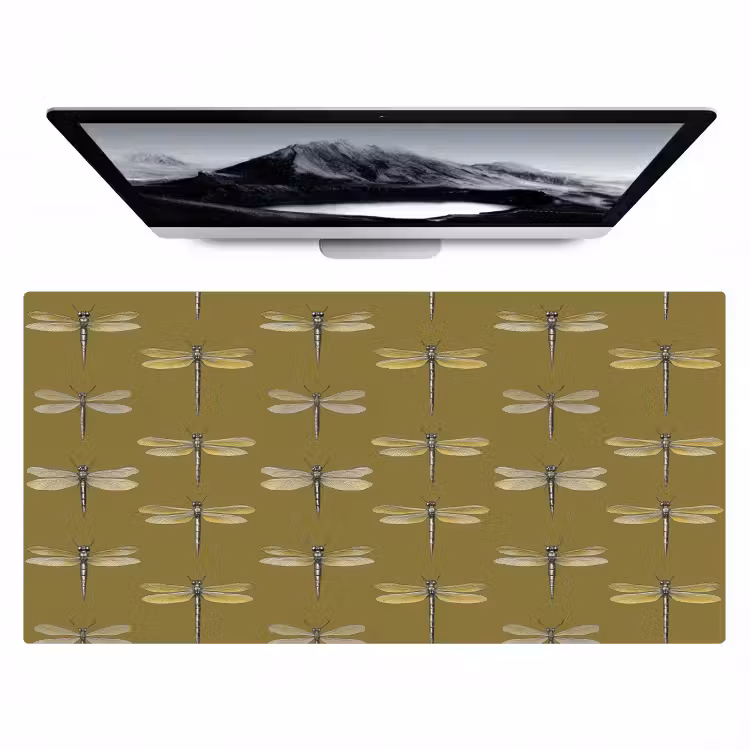 Bureau onderlegger - Libellen - Patroon - Groen — 1
