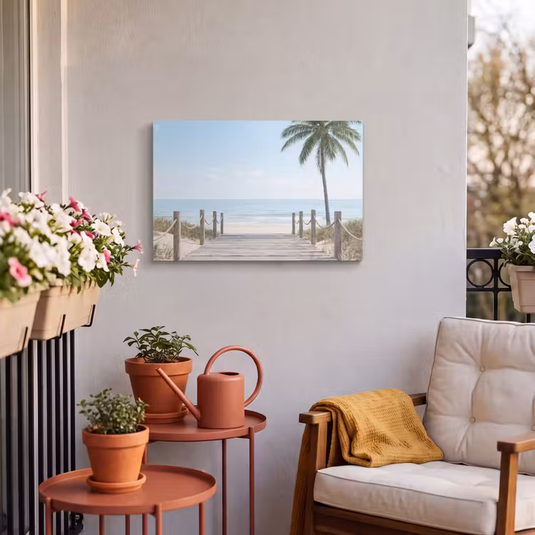 Buiten canvas - Palmbomen - Pad - Horizon — 3