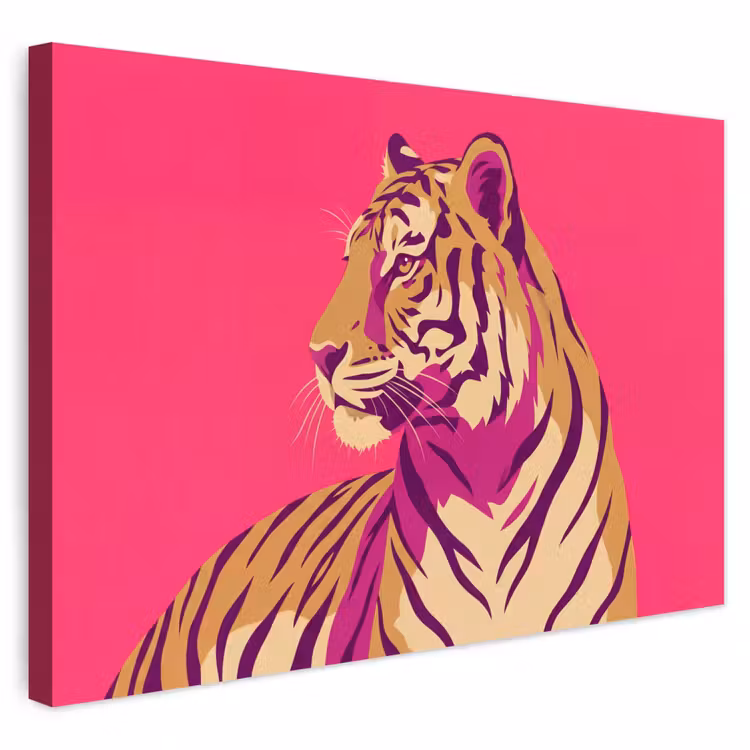 Buiten canvas - Tijger - Modern - Neon — 1