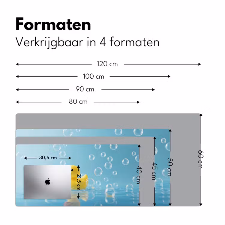 Bureau onderlegger - Bubbels - Badeend - Geel — 8