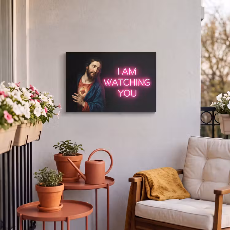 Buiten canvas - Man - Tekst - Neon — 3