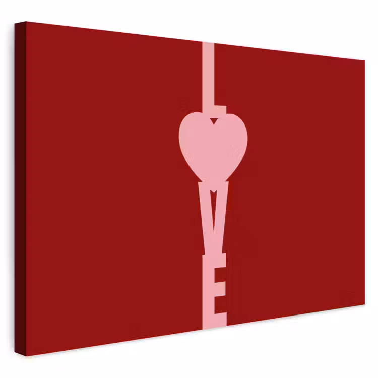 Buiten canvas - Love - Hart - Rood — 1