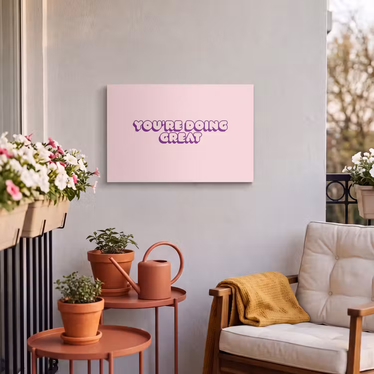 Buiten canvas - You're doing great - roze - 3D — 3