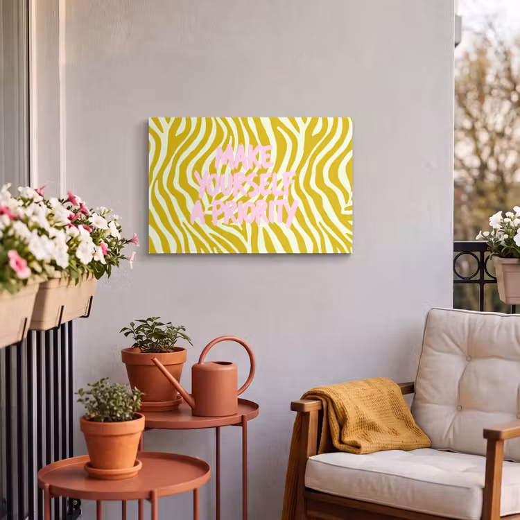 Buiten canvas - Zebraprint - Priority - Roze — 3