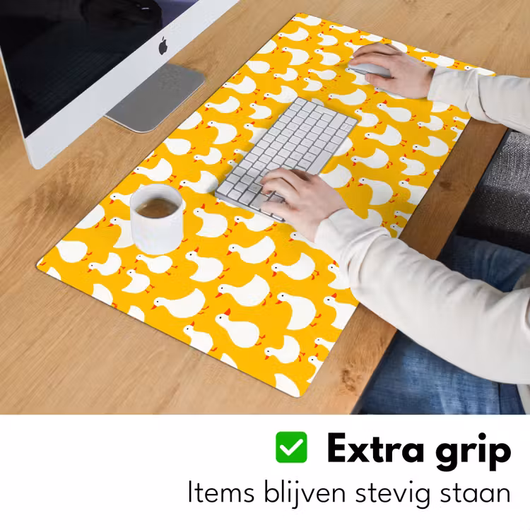 Bureau onderlegger - Eendjes - Patroon - Geel — 6