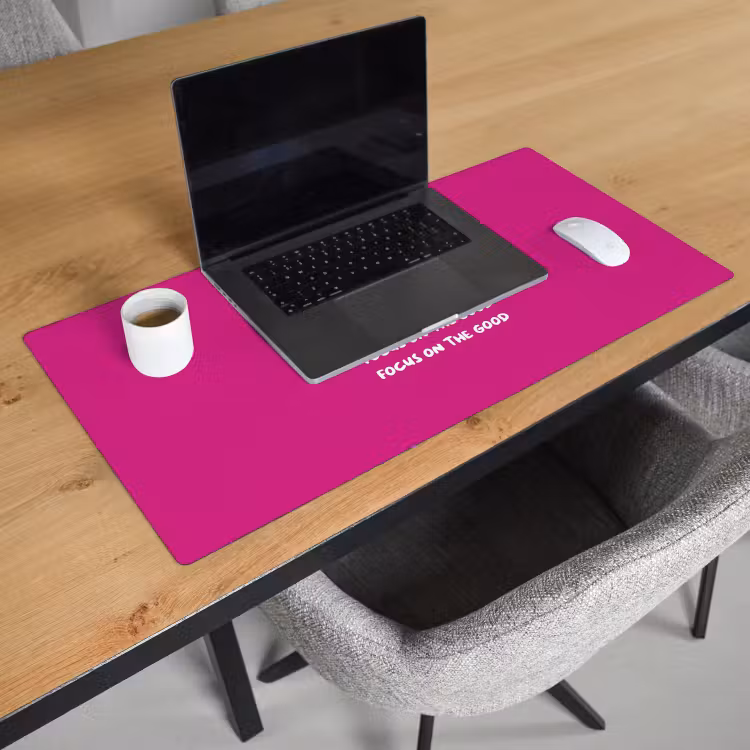 Bureau onderlegger - Focus on the good - Roze - wit — 3