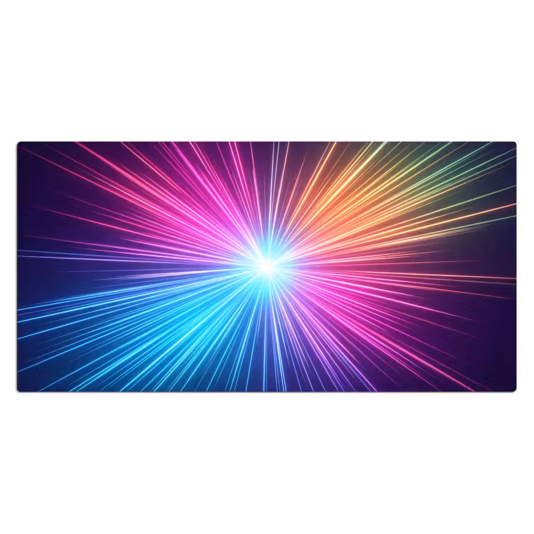 Bureau onderlegger - Abstract - Light - Burst - Modern - Colorful — 2