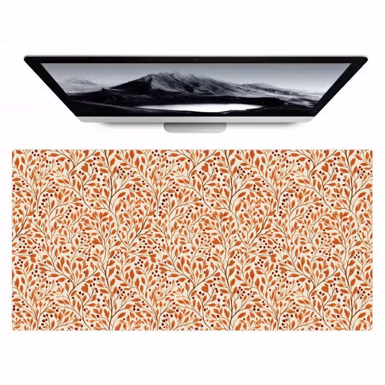 Bureau onderlegger - Bladeren - Botanisch  - Terracotta — 1