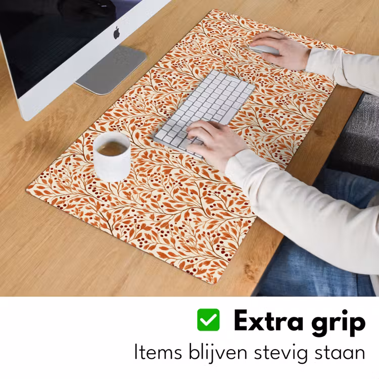 Bureau onderlegger - Bladeren - Botanisch  - Terracotta — 6
