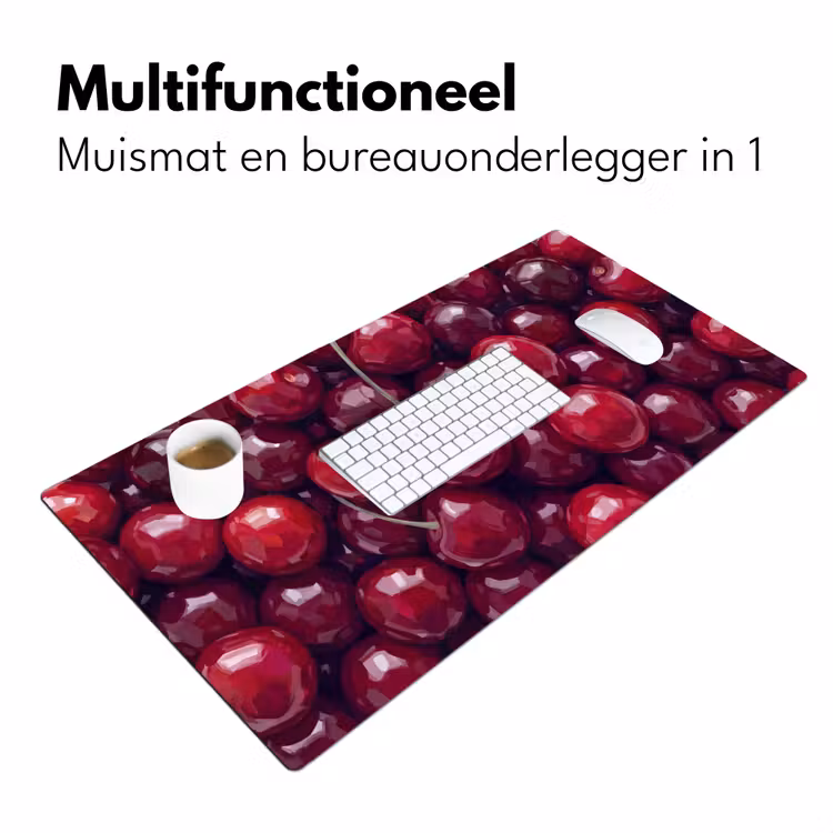 Bureau onderlegger - Fruit - Kersen - Eten - Modern - Rood — 7