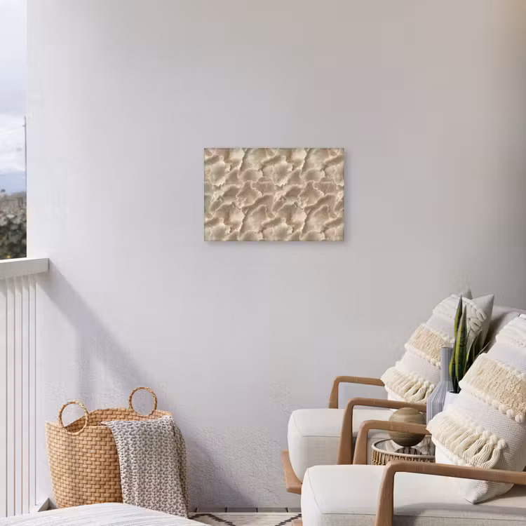 Buiten canvas - Waaierstructuren - Beige - Vezeltextuur — 3