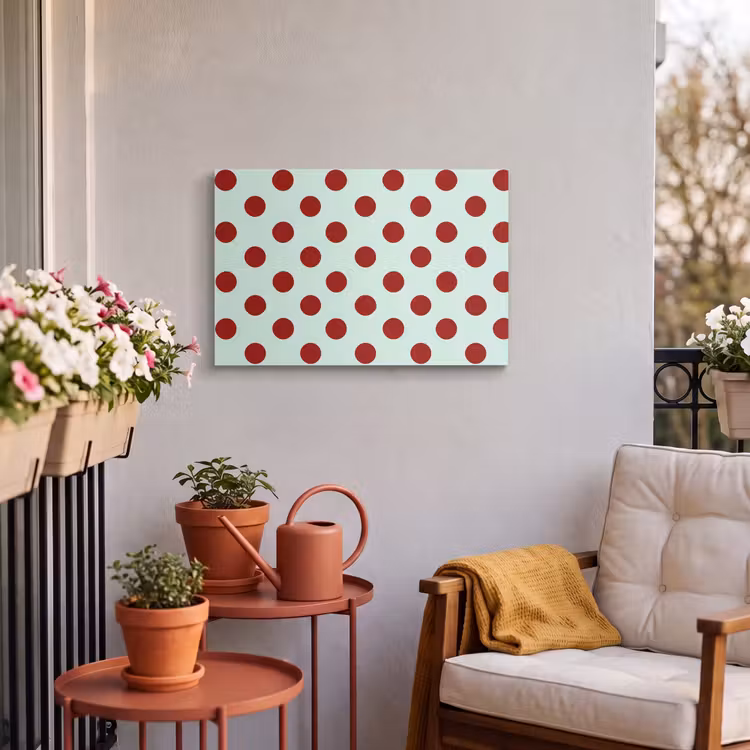 Buiten canvas - Polka - Dots - Rood — 3