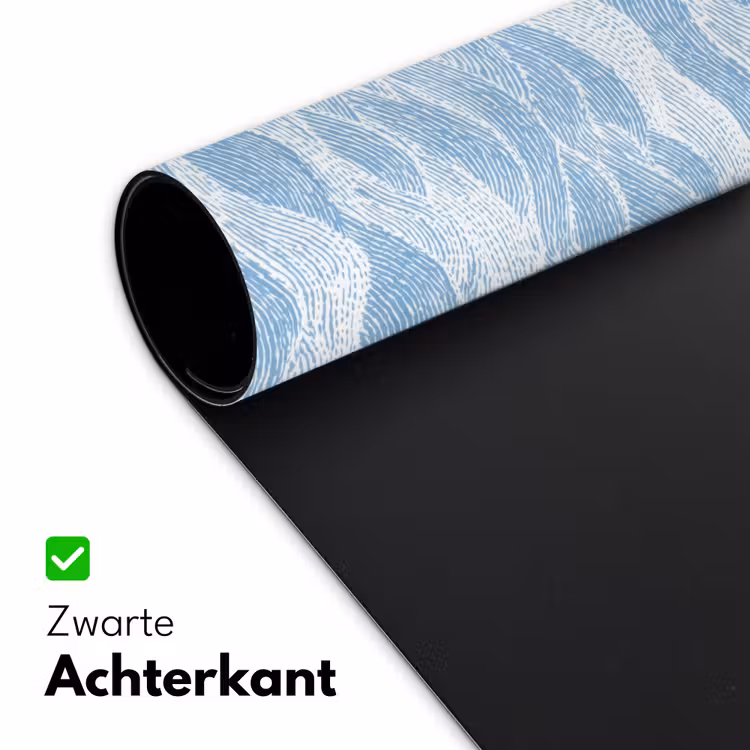 Bureau onderlegger - Blauw - Wit - Golven - Getekend — 5