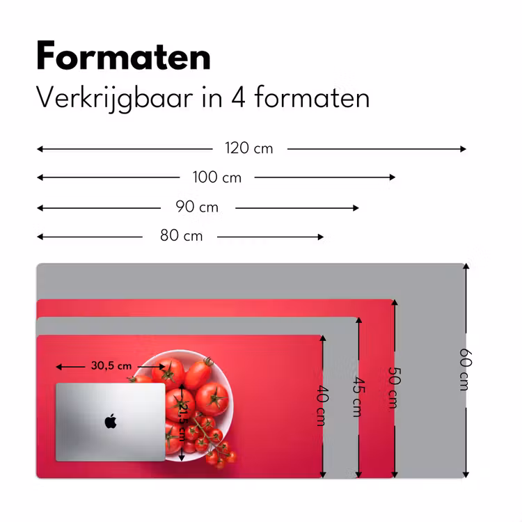 Bureau onderlegger - Eten - Kom - Rood — 8
