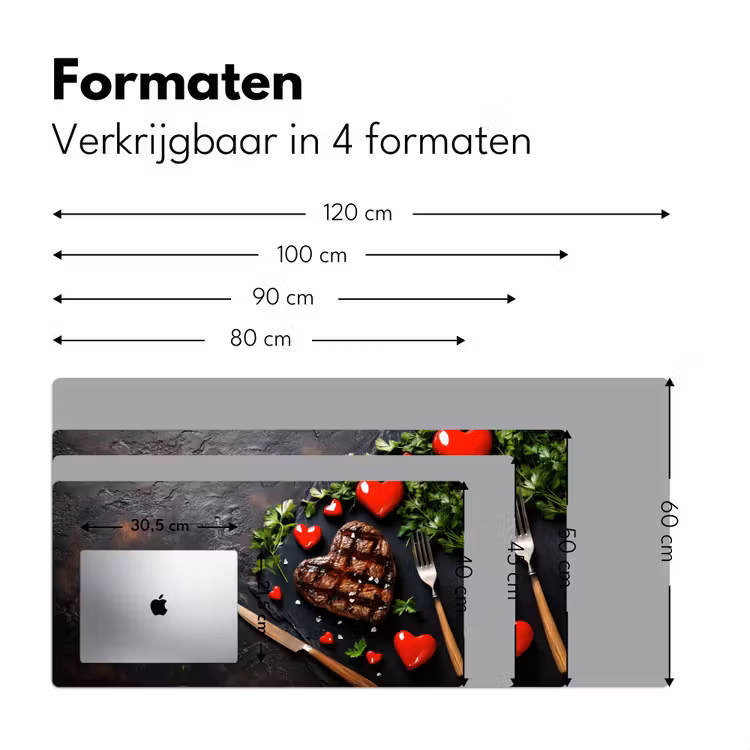 Bureau onderlegger - Steak - Hart - Bestek — 7