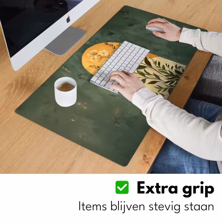 Bureau onderlegger - Plant - Bloemen - Wit — 5