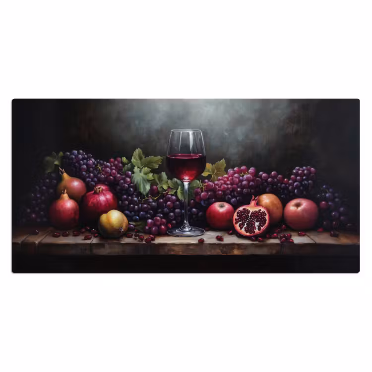 Bureau onderlegger - Wijn - Fruit - Stilleven — 1