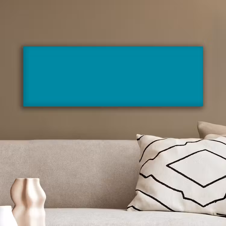 Canvas schilderij - Blauw - Effen kleur — 2