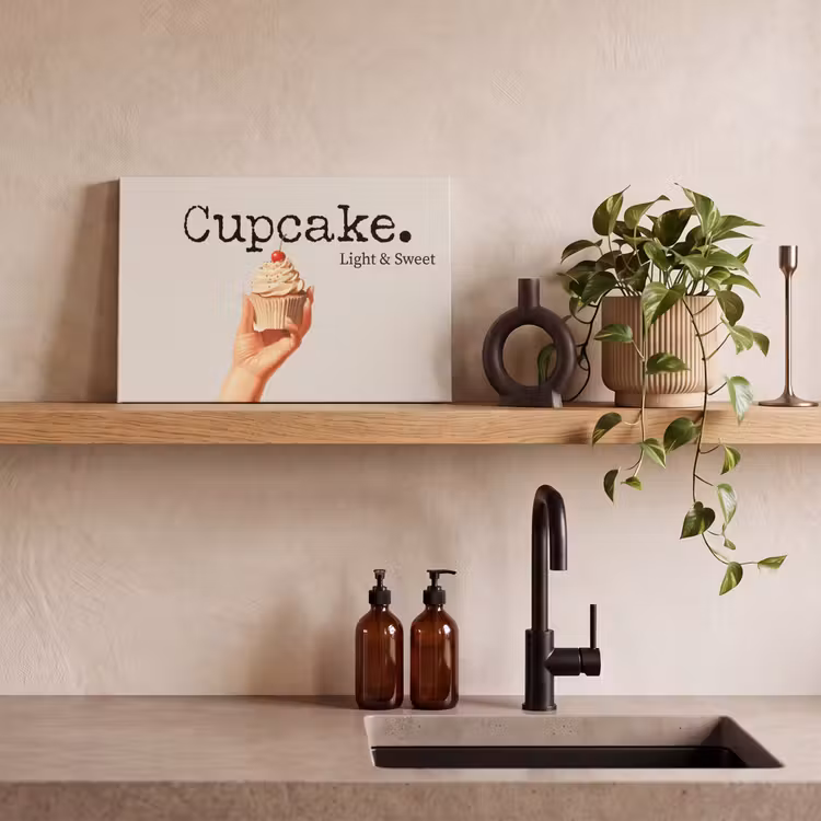 Canvas schilderij - Cupcake - Zoet - Kers — 2