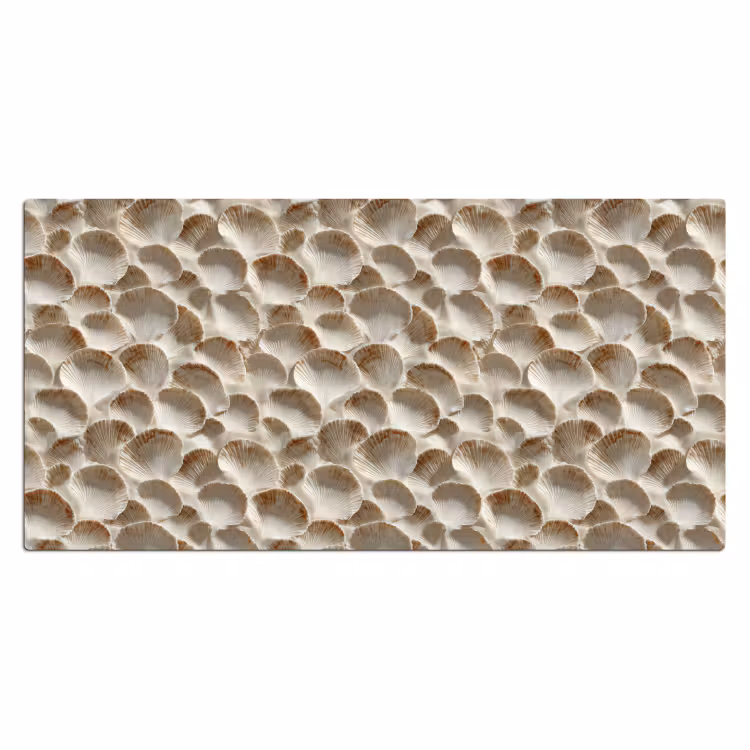 Bureau onderlegger - Schelpen - Waaiervorm - Wit — 2