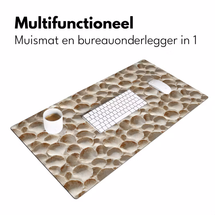 Bureau onderlegger - Schelpen - Waaiervorm - Wit — 7