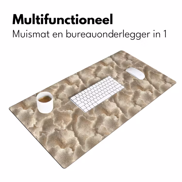 Bureau onderlegger - Waaierstructuren - Beige - Vezeltextuur — 7