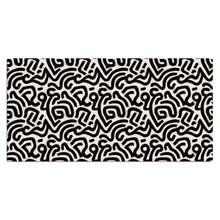 Bureau onderlegger - Modern - Abstract - Zwart — 2