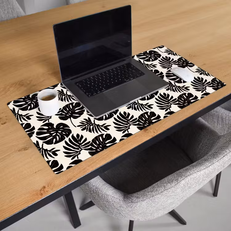 Bureau onderlegger - Modern - Monstera - Zwart — 3