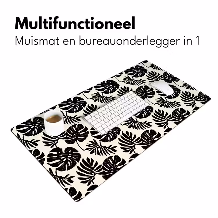 Bureau onderlegger - Modern - Monstera - Zwart — 7