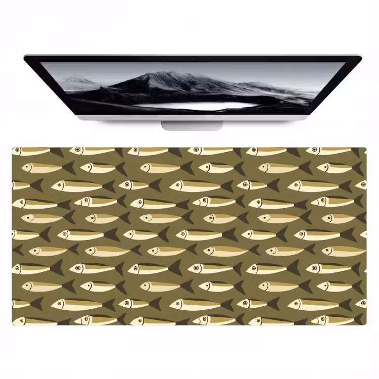 Bureau onderlegger - Vis - Patroon - Groen — 1