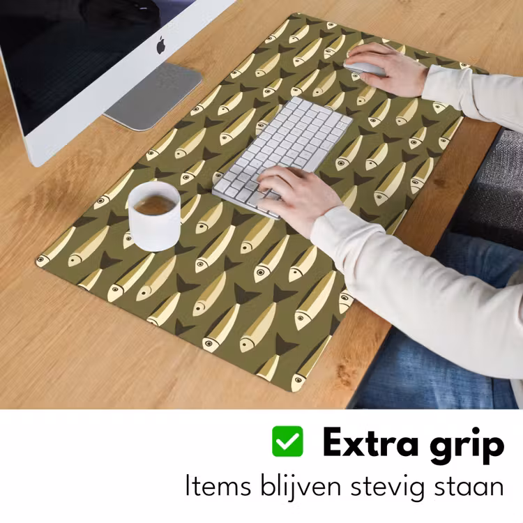 Bureau onderlegger - Vis - Patroon - Groen — 6