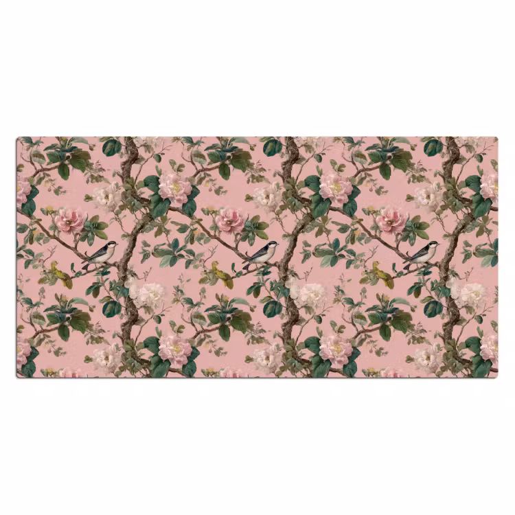 Bureau onderlegger - Pioenrozen - Botanisch - Vogel — 2