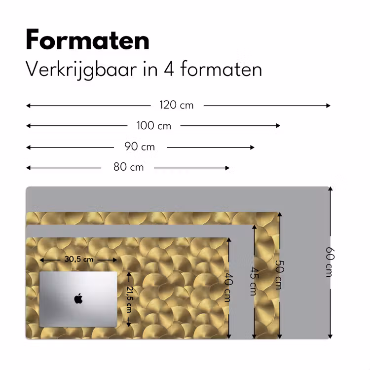 Bureau onderlegger - Modern - Cirkel - Goud — 8