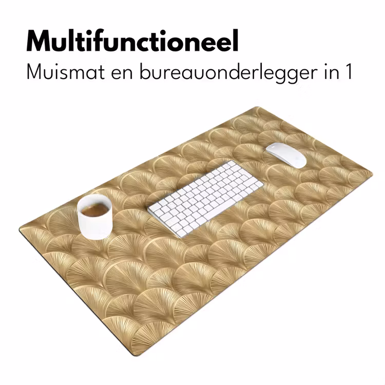 Bureau onderlegger - Patroon - Waaier - Goud — 7
