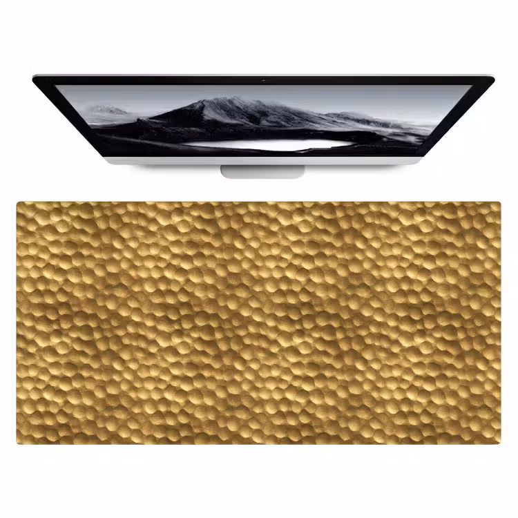 Bureau onderlegger - Metaal - Dynamisch - Goud — 1