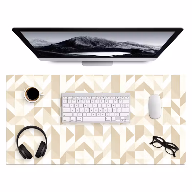 Bureau onderlegger - Modern - Abstract - Beige — 4