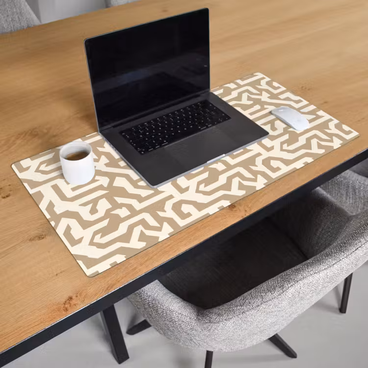 Bureau onderlegger - Modern - Abstract - Beige — 3