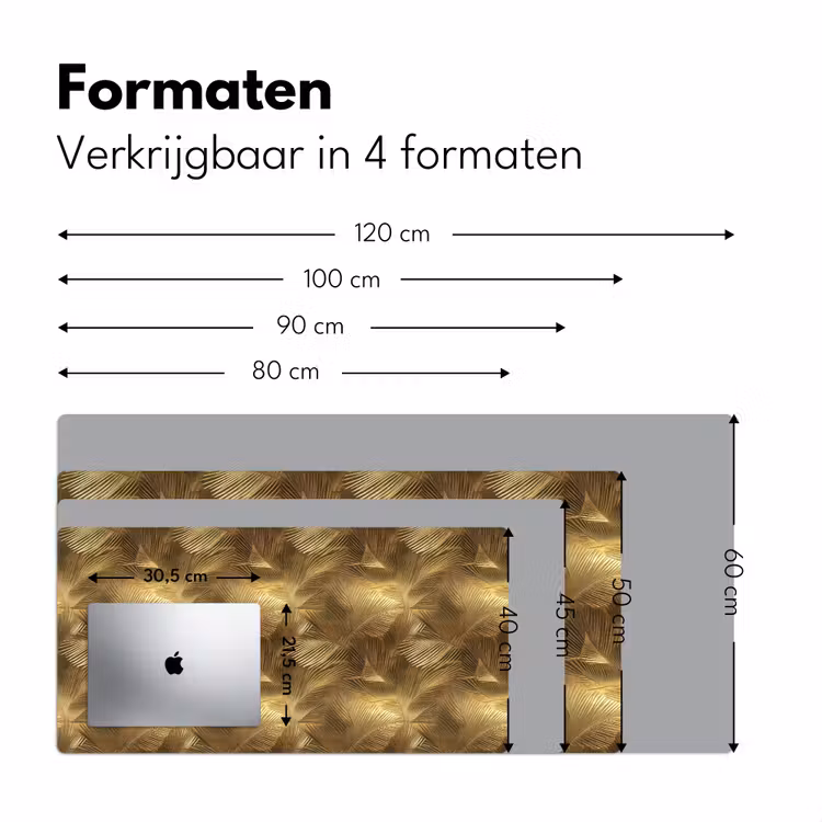 Bureau onderlegger - Palm - Waaier - Goud — 8