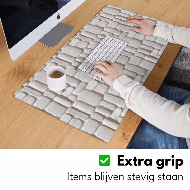 Bureau onderlegger - Reliëf - Structuur - Wit — 6