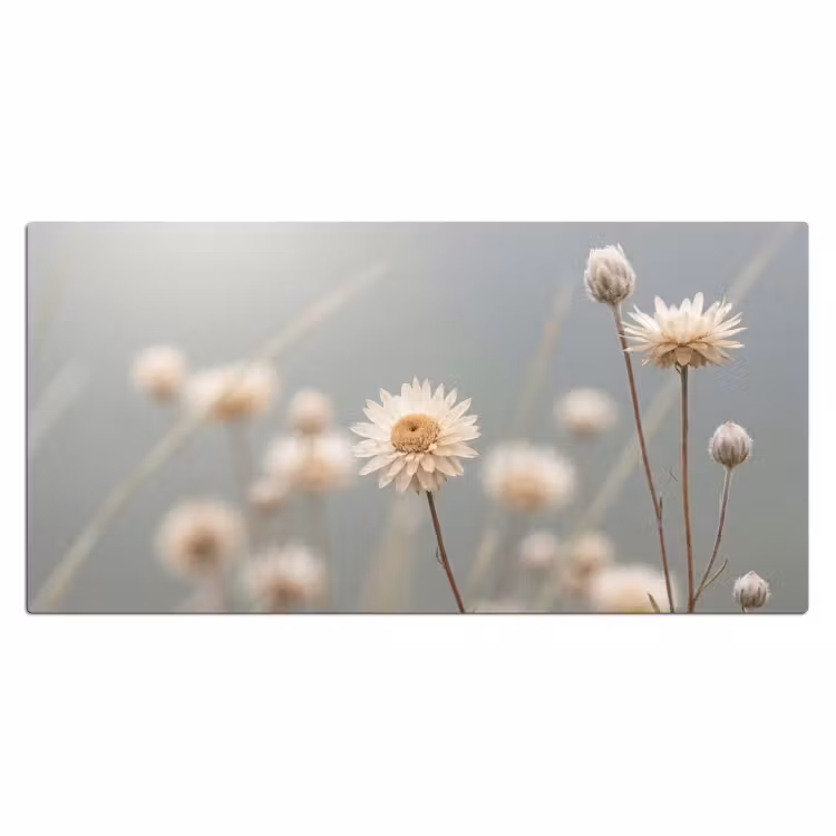 Bureau onderlegger - Strobloemen - Wit - Daglicht — 2
