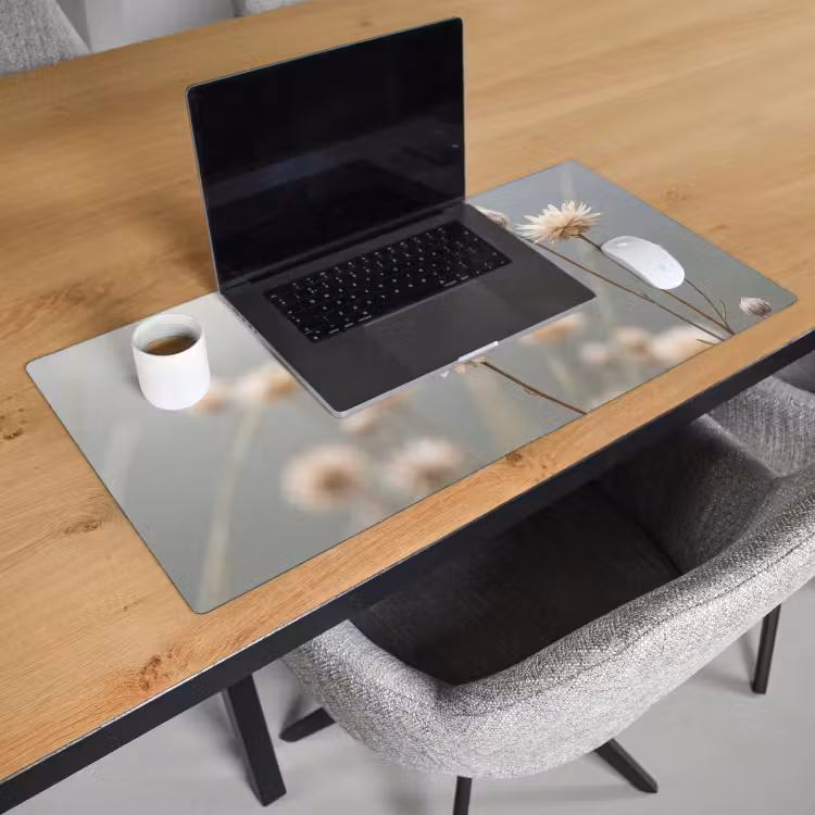 Bureau onderlegger - Strobloemen - Wit - Daglicht — 3