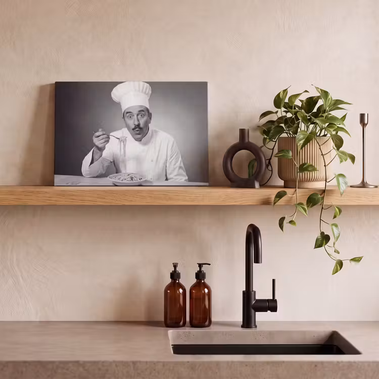 Canvas schilderij - Chef - Spaghetti - Pasta — 2