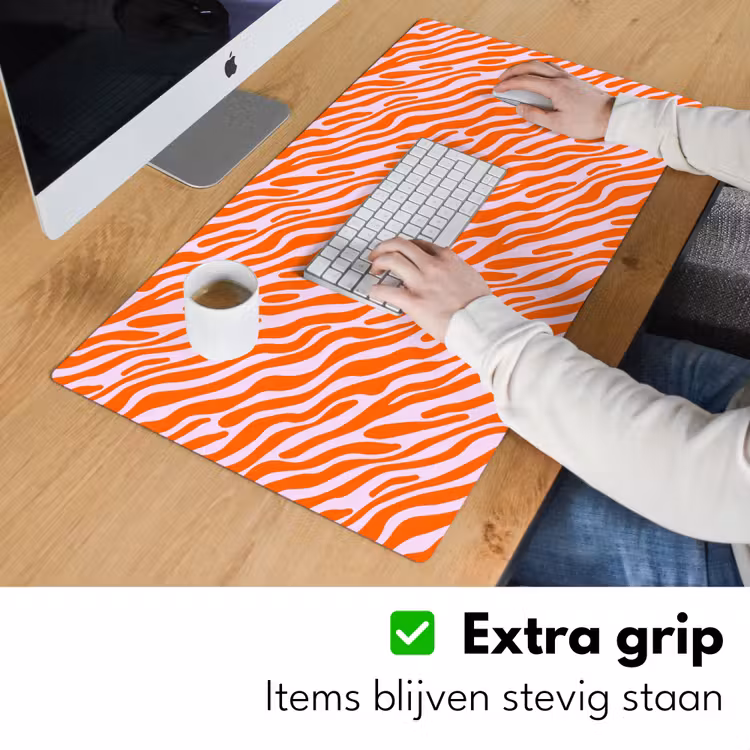 Bureau onderlegger - Strepen - Dynamisch - Oranje — 6